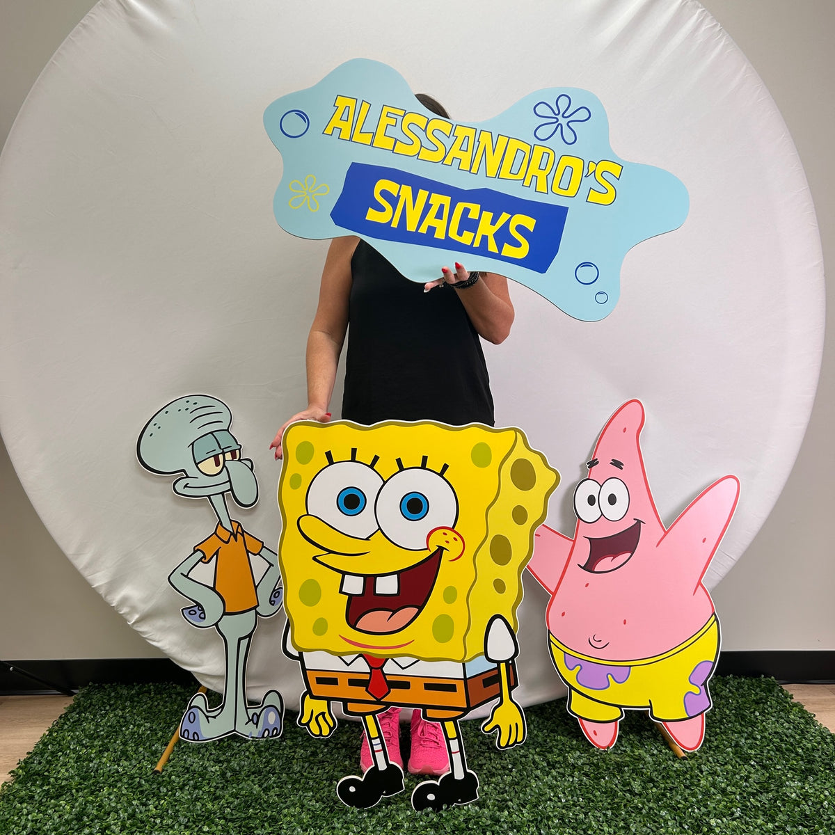 Foam Board Bikini Bottom Prop Set Of 4 - Spongebob Character Cutouts 