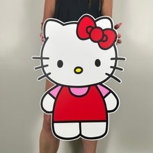 Load image into Gallery viewer, Foam Board Hello Kitty Party Prop - Character Cutout - Red Hello Kitty Cutout - Hello Kitty Cutout - Party Standee