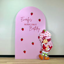 Load image into Gallery viewer, Berry First Birthday Arch Backdrop - Berry First Birthday Theme Party Backdrop - Chiara Wall