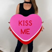 Load image into Gallery viewer, Kiss Me Sweetheart Cutout - Galentines Party - Valentines Day Props - A Little Sweetheart is on the way - Custom Sweetheart Prop - Be Mine - Kiss Me - In My Galentines Era