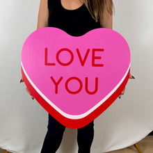 Load image into Gallery viewer, Love You Sweetheart Cutout - Galentines Party - Valentines Day Props - A Little Sweetheart is on the way - Custom Sweetheart Prop - Hug Me - Kiss Me - In My Galentines Era