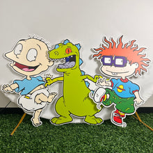 Load image into Gallery viewer, Foam Board Rugrats Prop Set - Character Cutout - Set of 3 Party Standees - Rugrats Party Props - 90&#39;s Birthday Party - Rugrats Theme Birthday