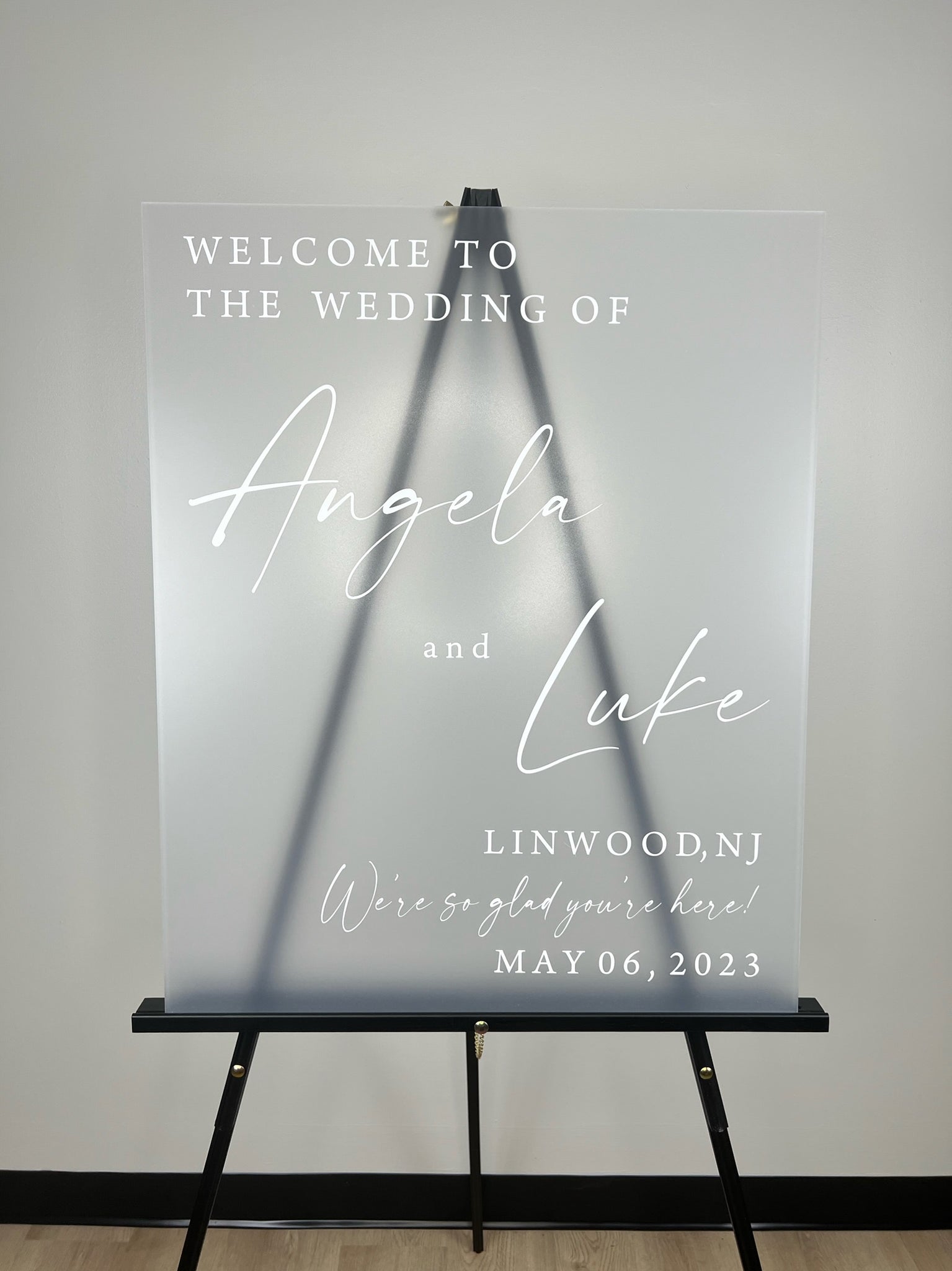 Acrylic Wedding Sign Wedding Welcome Sign Welcome to Our 