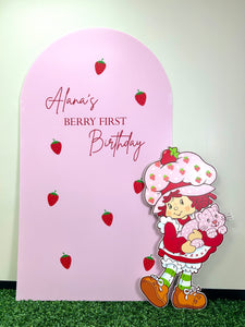 Berry First Birthday Arch Backdrop - Berry First Birthday Theme Party Backdrop - Chiara Wall