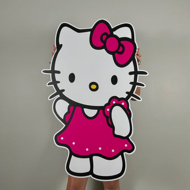 Hello Kitty Party Prop - Character Cutout - Pink Hello Kitty Cutout - Hello Kitty Cutout - Party Standee