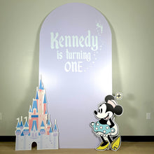 Load image into Gallery viewer, Custom Party Backdrop - Disney Theme Birthday Arch - Chiara Wall - Personalized Disney Backdrop - Custom Fairy Backdrop Arch - Tinkerbell Backdrop