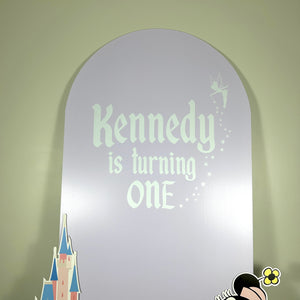 Custom Party Backdrop - Disney Theme Birthday Arch - Chiara Wall - Personalized Disney Backdrop - Custom Fairy Backdrop Arch - Tinkerbell Backdrop