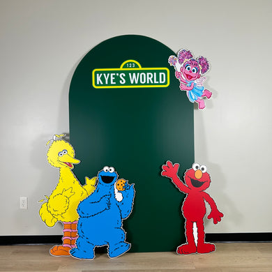 Personalized Sesame Street Party Backdrop - Sesame Street Theme Birthday Arch - Chiara Wall