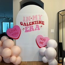 Load image into Gallery viewer, In My Galentine Era Backdrop - Galentines Party Decor - Galentine Party Arch - Taylor Swift themed Galentines - Valentines Party Arch - Girls Night Backdrop - Sweetheart Cutouts