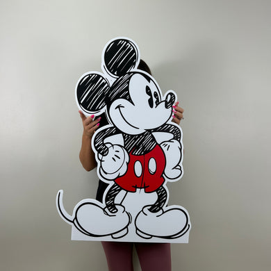 Foamboard Sketched Mickey Mouse Party Prop - Mickey Cutout - Babyland Props - Sketched Mickey Prop - Character Cutout - Party Standee