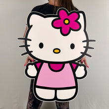 Load image into Gallery viewer, Hello Kitty Party Prop - Character Cutout - Party Standee - Hello Kitty Cutout - Foam Board Cutout - Hello Kitty Prop - Pink Hello Kitty - Birthday Party Props - Sanrio Themed Birthday Party