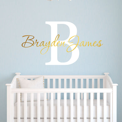 Nursery Wall Decal Name Sticker Name Wall Decal Custom Name Decal