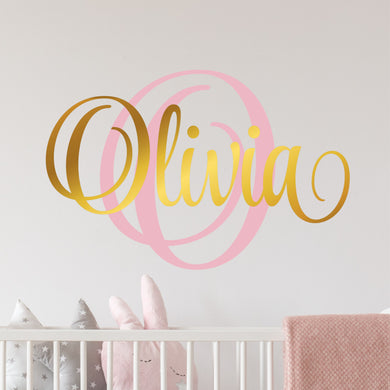 Nursery Wall Decal Name Sticker Name Wall Decal Custom Name Decal