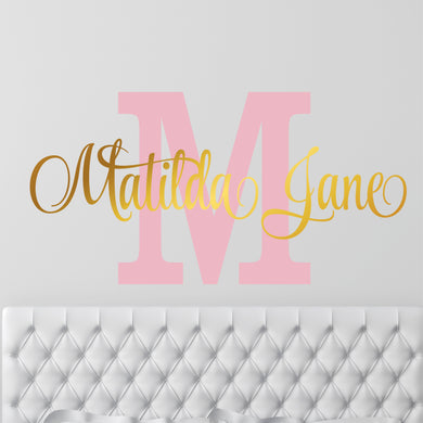 Nursery Wall Decal Name Sticker Name Wall Decal Custom Name Decal