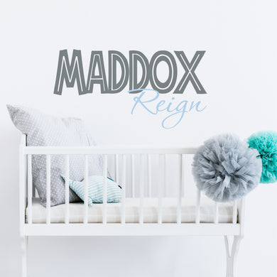 Nursery Wall Decal Name Sticker Name Wall Decal Custom Name Decal