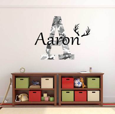 Personalized Name Hunting Camo Wall Decal