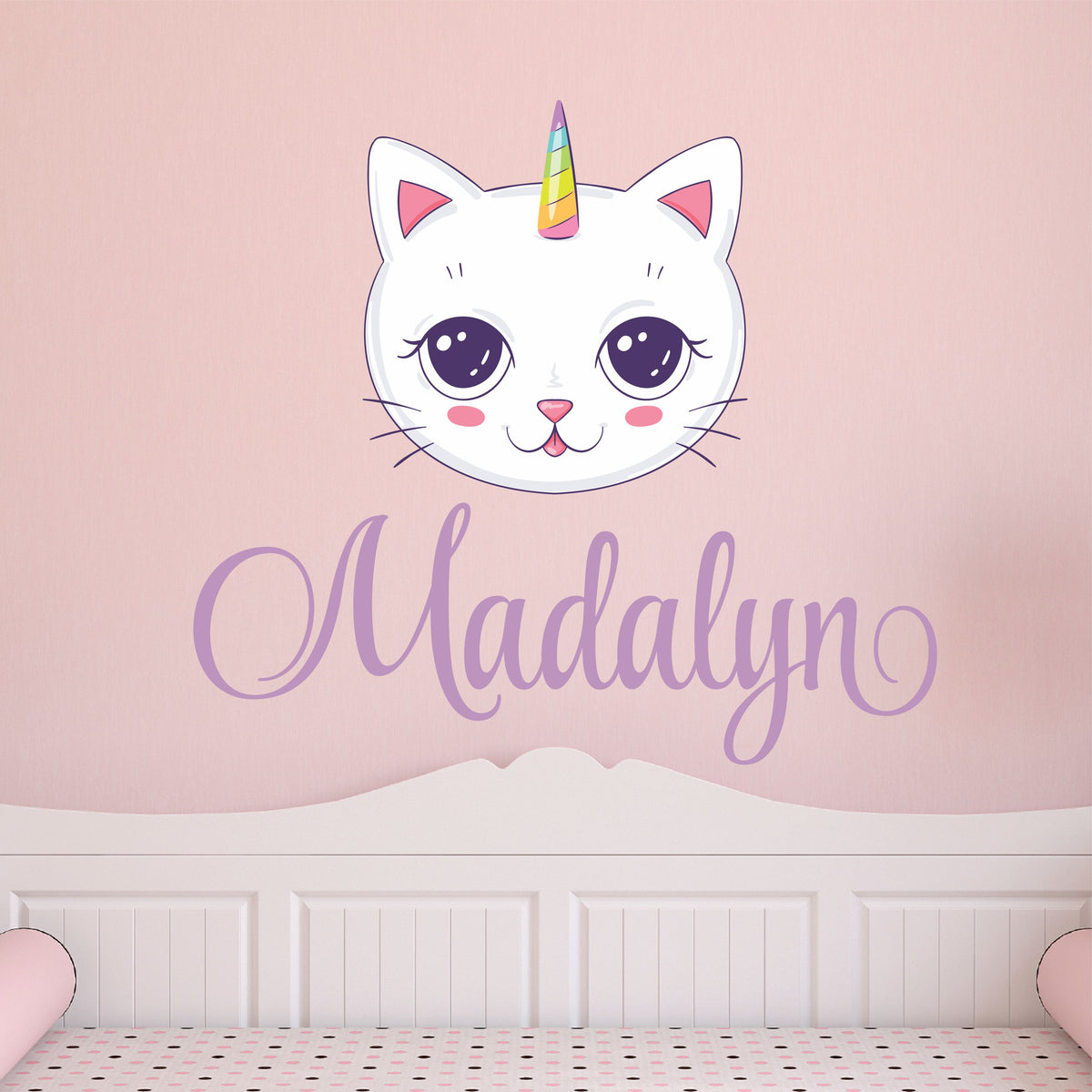 Unicorn Sticker Wall Decal Custom Name - Name Sticker - Name Decal ...